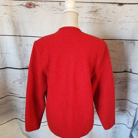Vintage Giesswein Austrian Boiled Wool Button Front Blazer Jacket Size Large - Picture 2 of 6